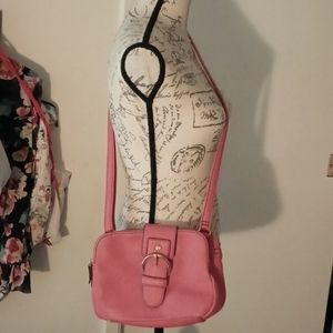 LIZ CLAIBORNE Small Pink Crossbody Purse 9.5"X6.5"X3"